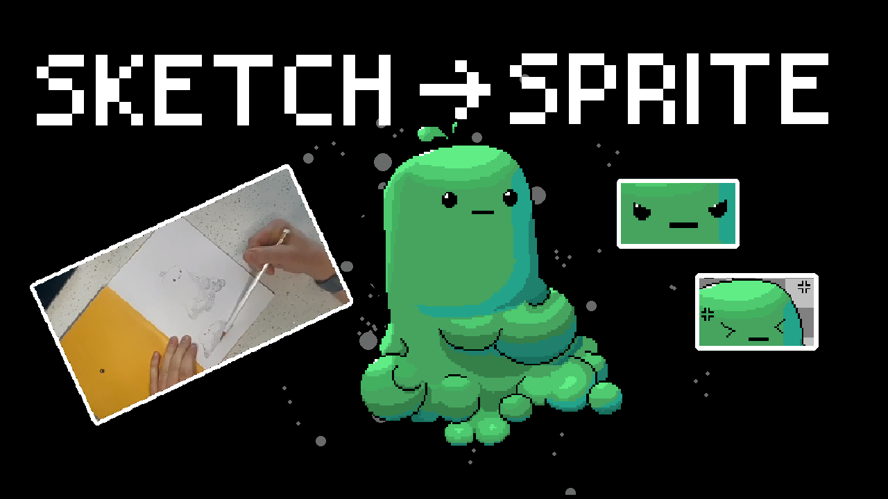 Sketch to Sprite: creating the slime enemy